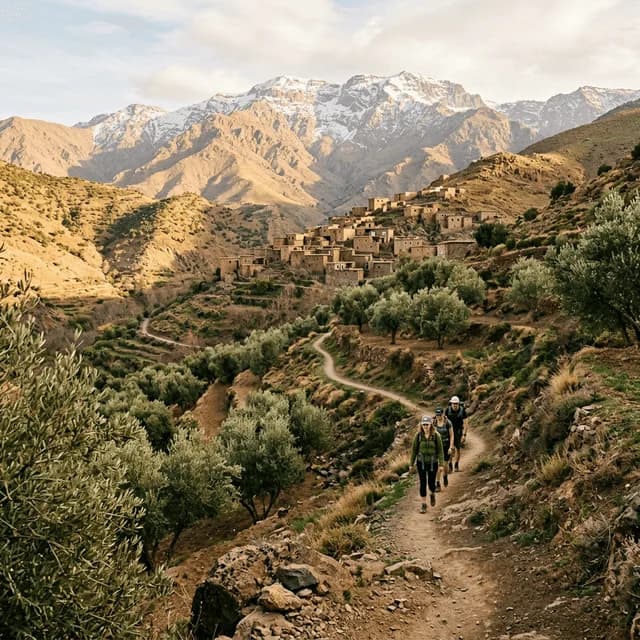 Atlas Mountains hiking trails from Villa A Guest House — best hotel for trekking near Beni Mellal
