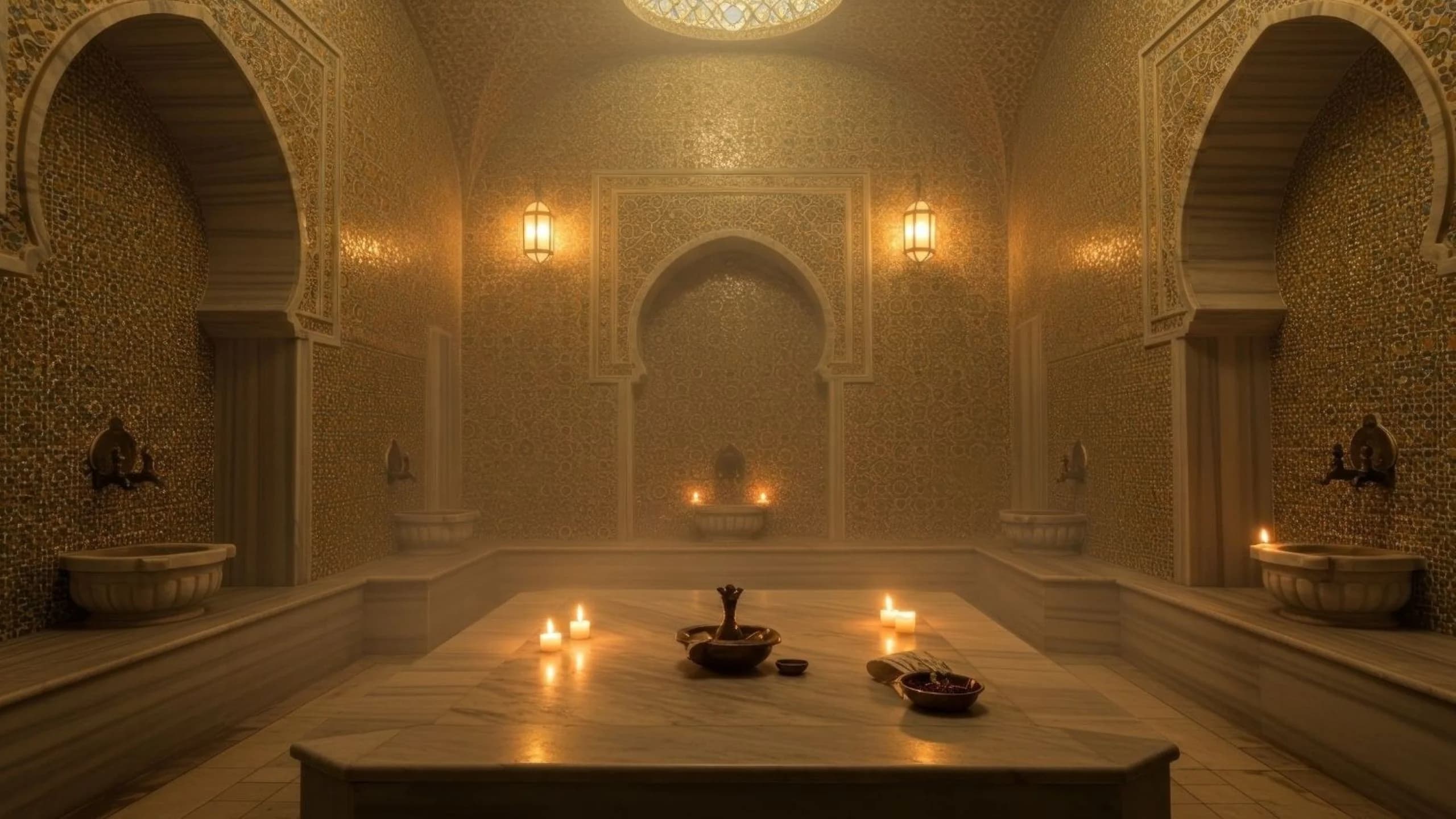 Fresh mint tea on the private terrace at Villa A — boutique hotel in Beni Mellal with Atlas views